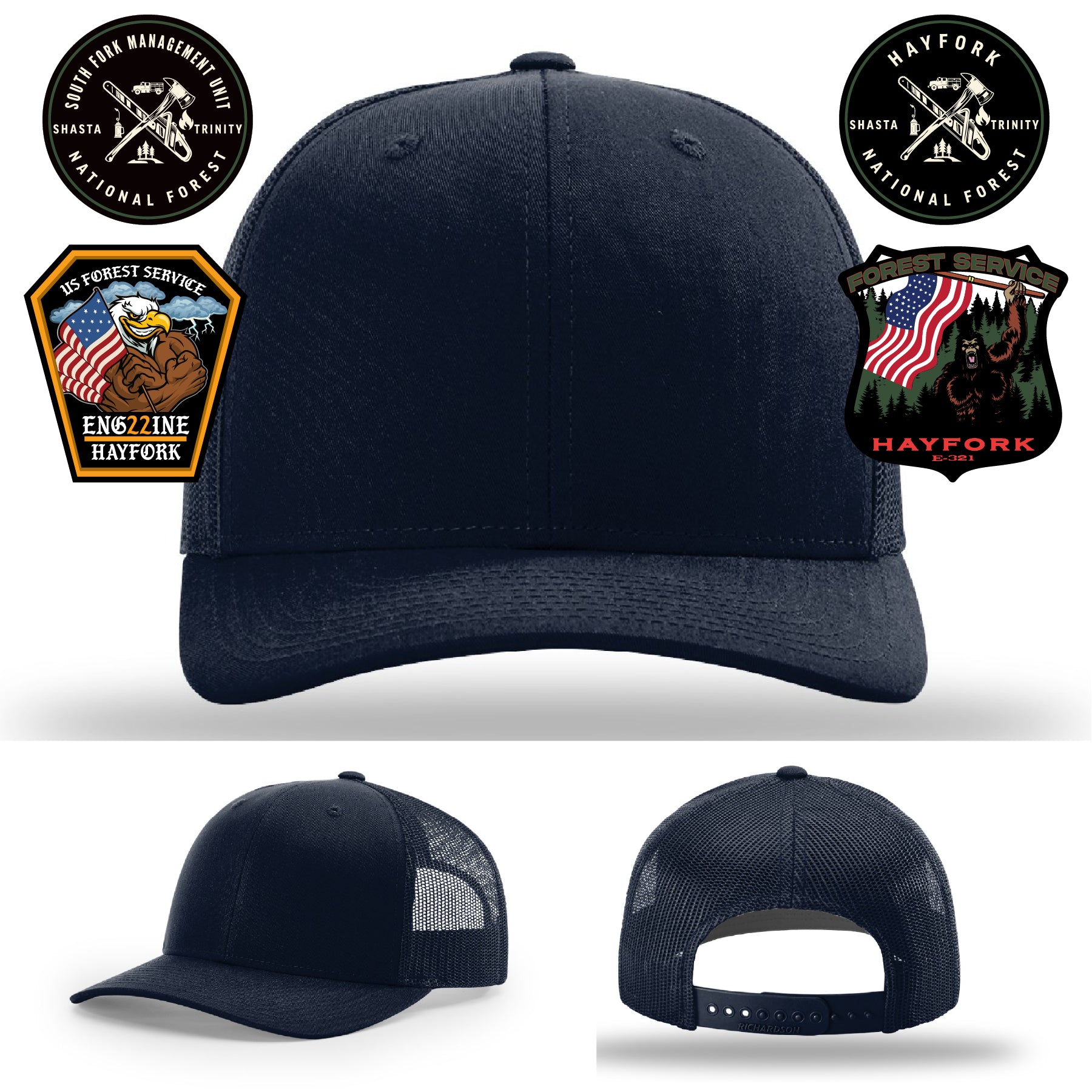 Hayfork National Forest firefighter leather patch hat durable build