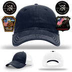 Engine 22 firefighter hat Hayfork wildland pride leather patch