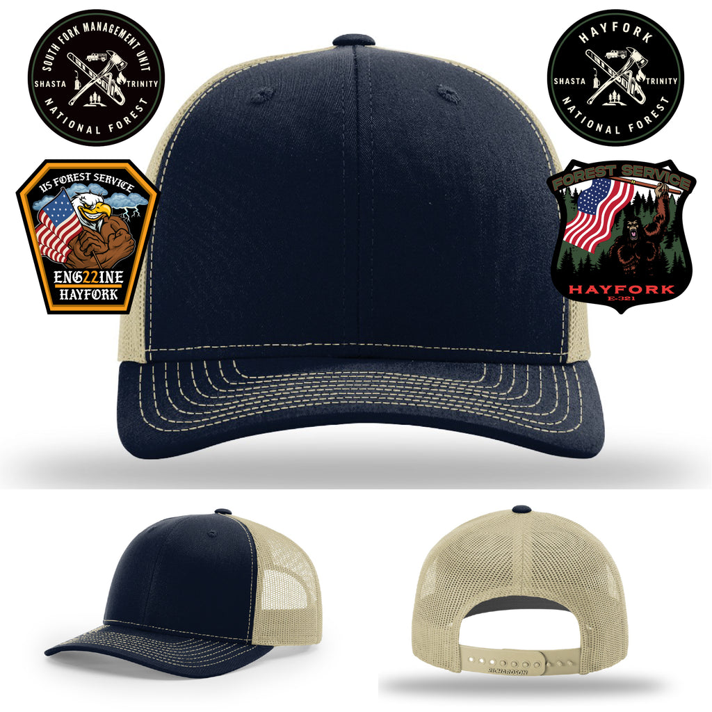 Hayfork Engine 22 wildland firefighter hat station identity