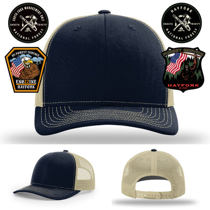 Hayfork Engine 22 wildland firefighter hat station identity