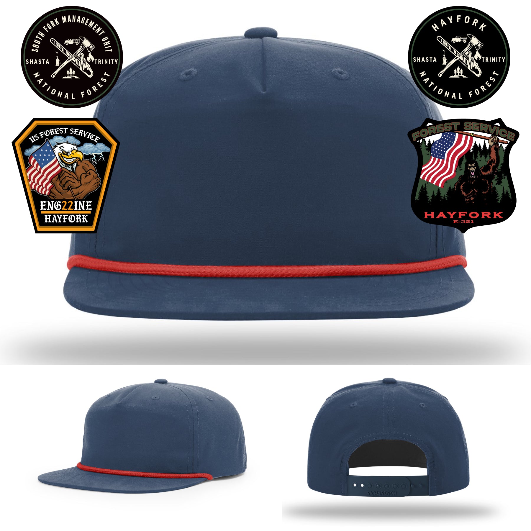 Hayfork National Forest custom firefighter hat fire crew pride
