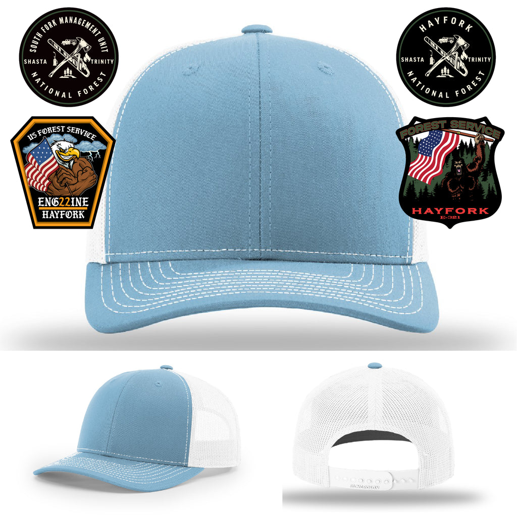 South Fork firefighter hat Hayfork department custom leather
