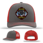 Firefighter hat with detailed Holly Springs Station 2 patch