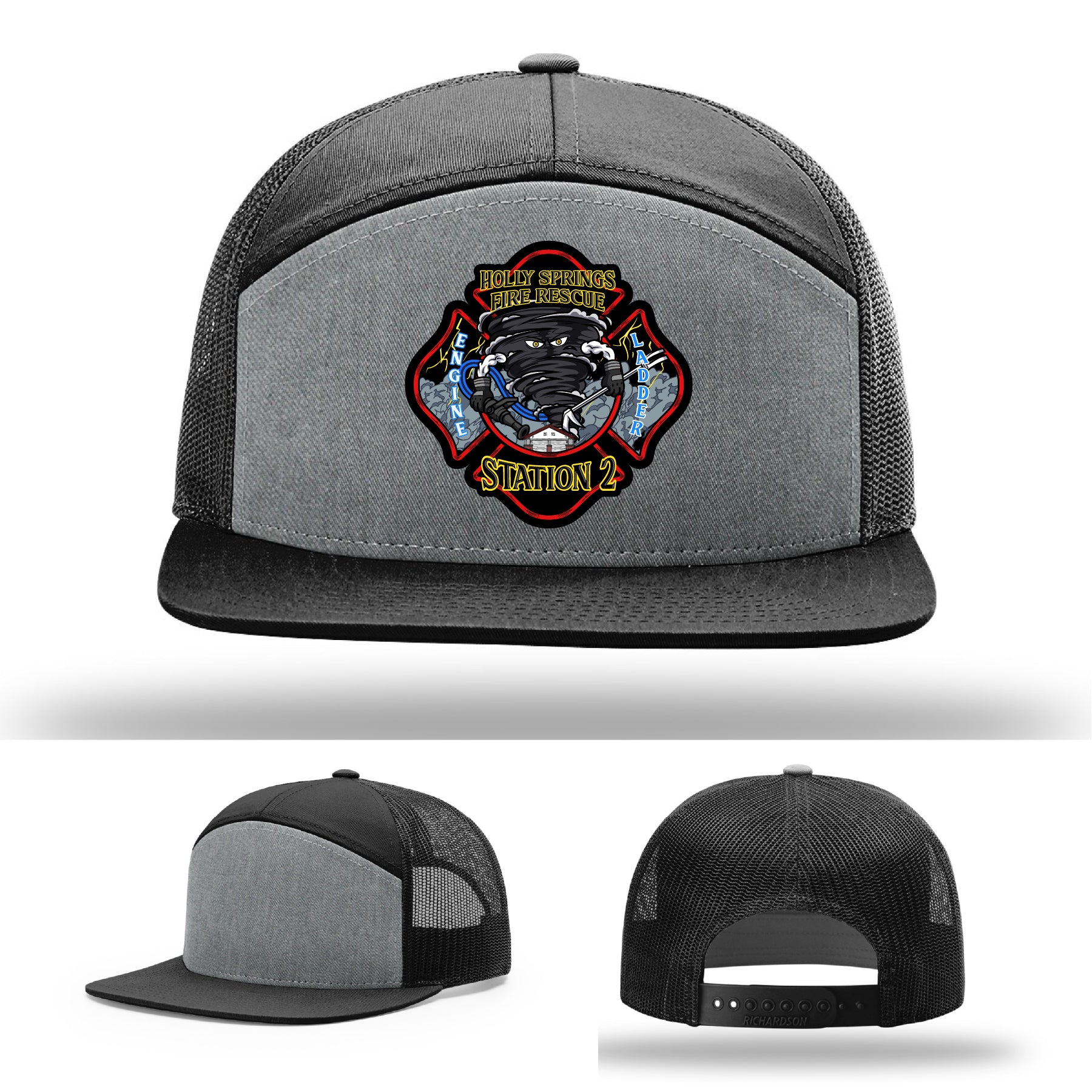 Holly Springs Station 2 cap with engraved leather patch