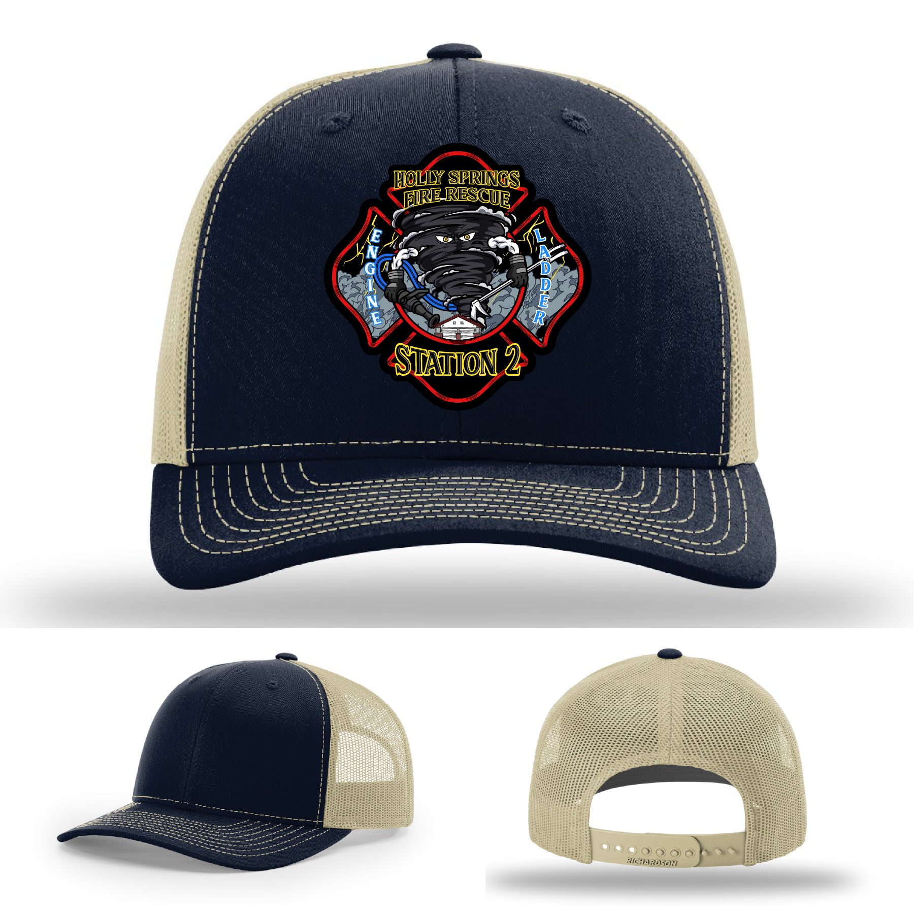 Holly Springs Station 2 department cap leather patch