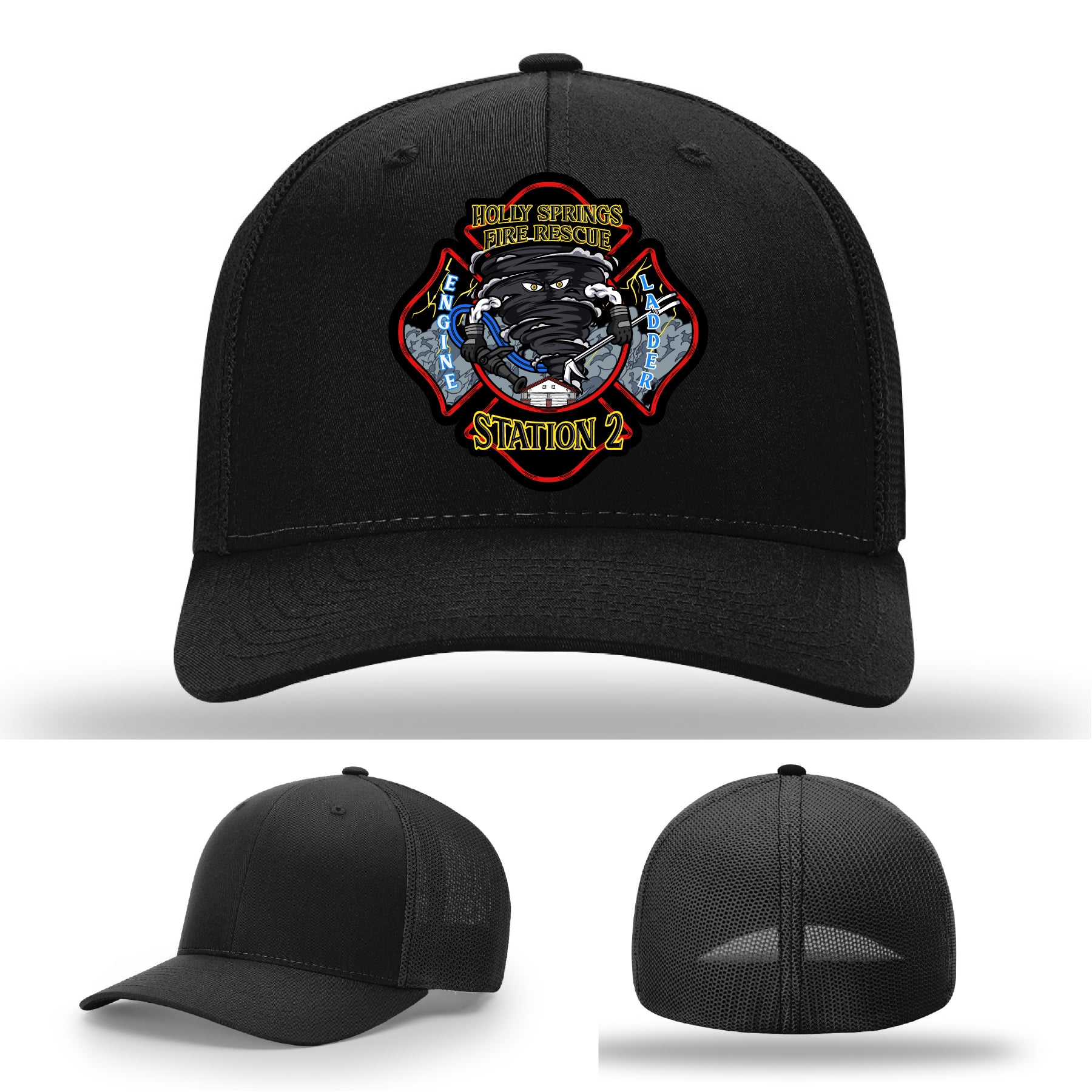 Holly Springs Fire Department Station 2 leather patch hat