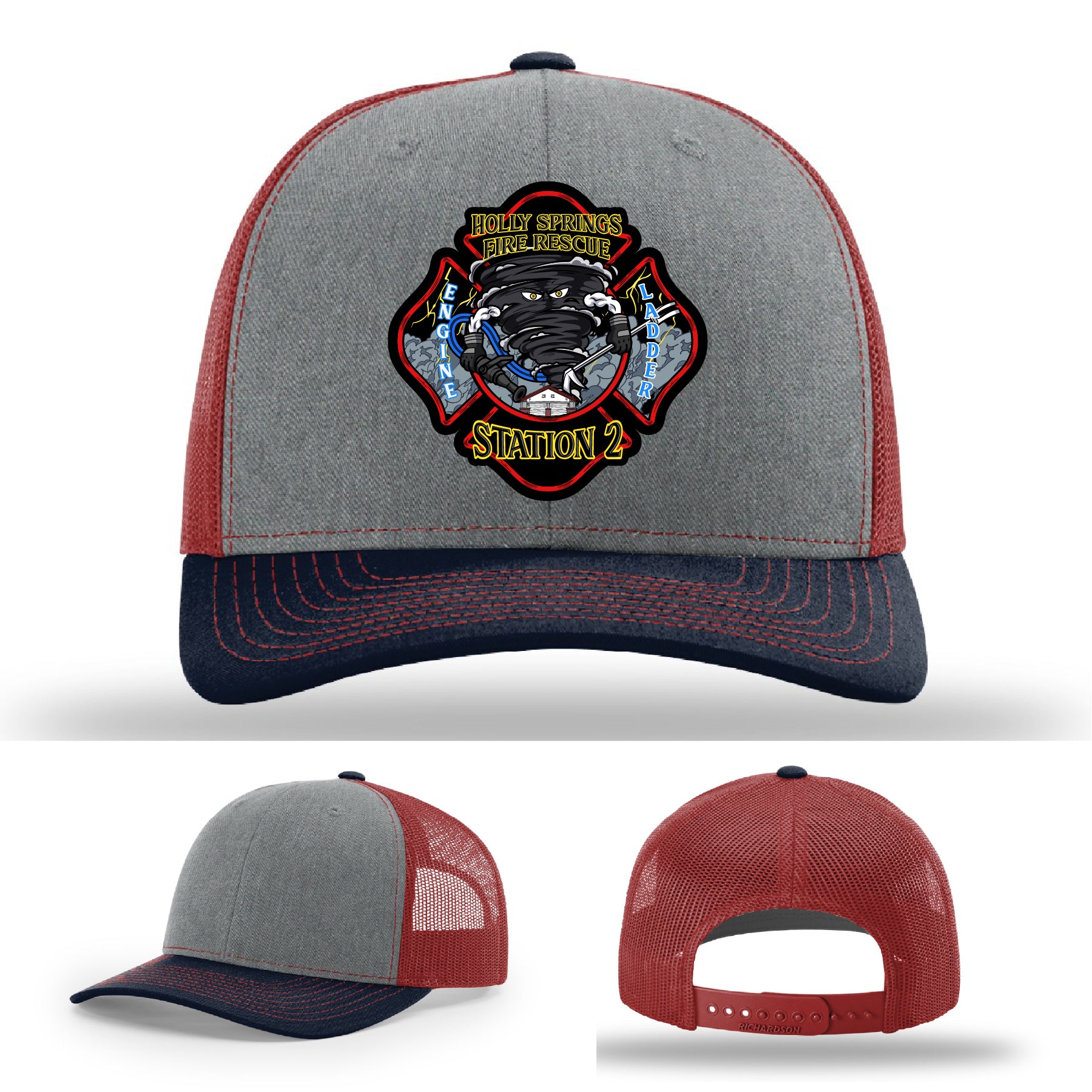 Holly Springs Station 2 identity hat with leather patch