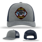 Fire department leather patch hat gallery view three