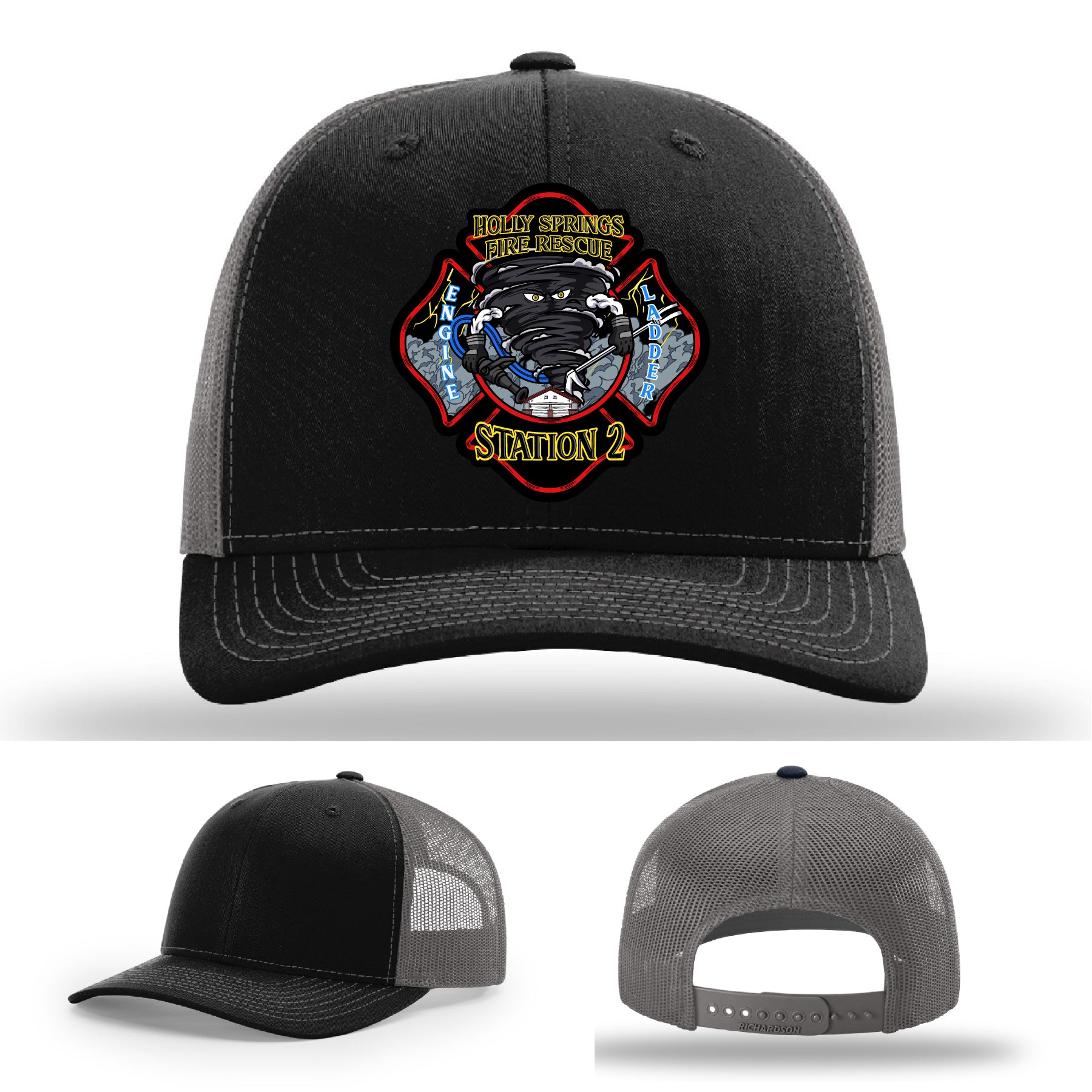 Richardson hat with Holly Springs Station 2 leather patch