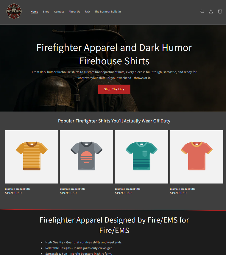 Shopify site build process showing steps to create, design, and launch a custom store with SEO and training