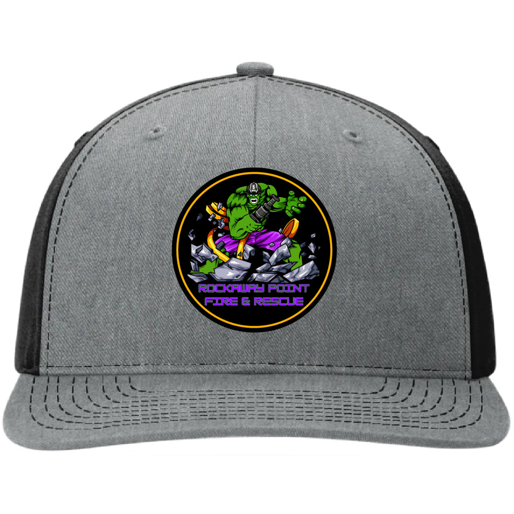 Rockaway Point Firefighter Leather Patch Hat