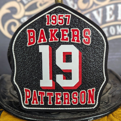 custom helmet shield – designed for department clarity and crew pride