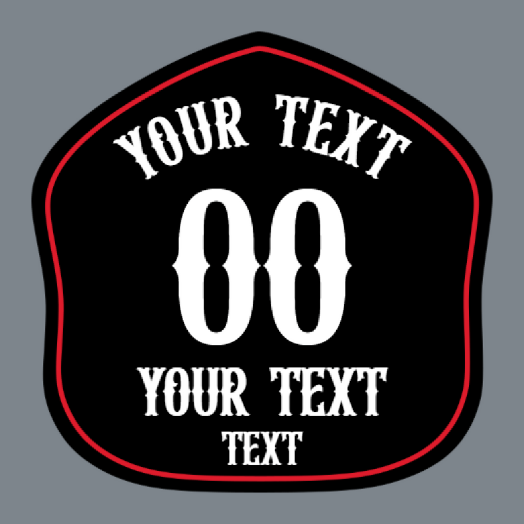 Leather firefighter helmet shield LA Style with live preview option