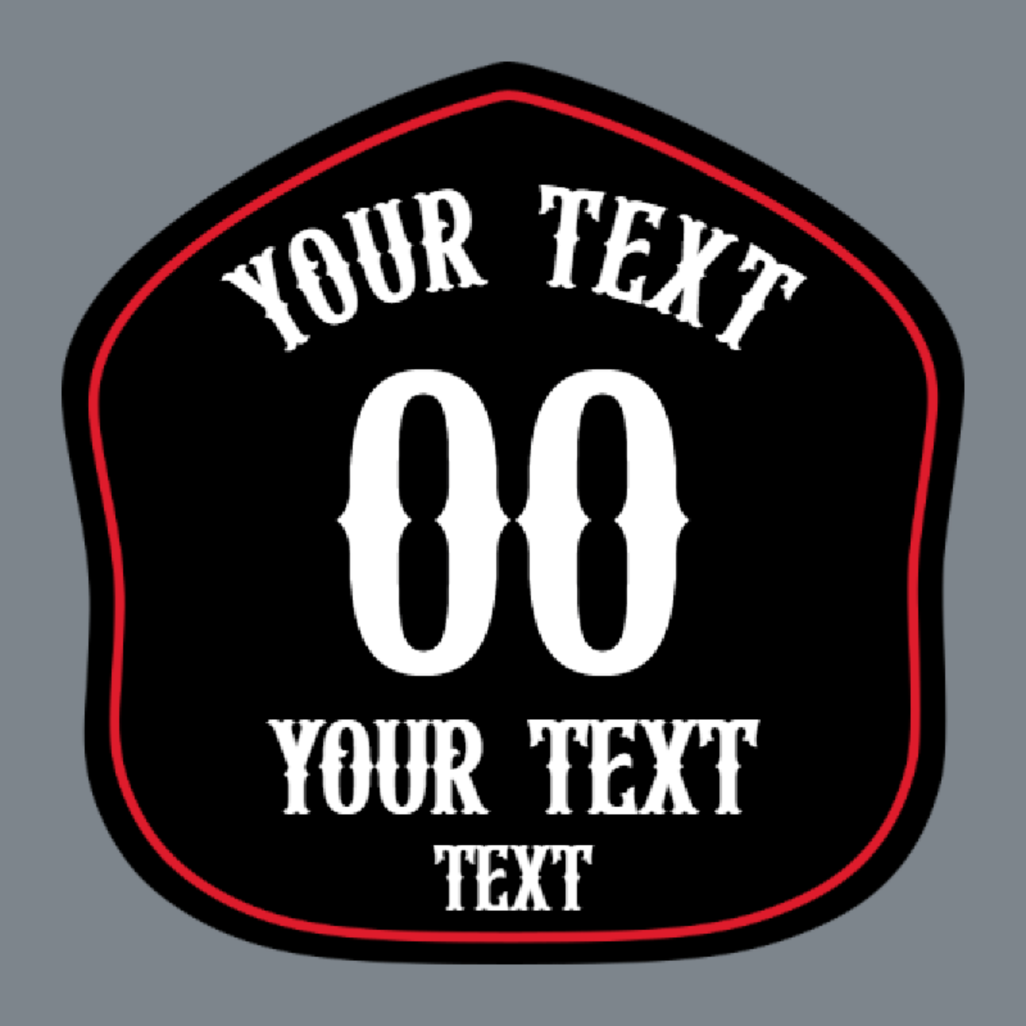 Leather firefighter helmet shield LA Style with live preview option