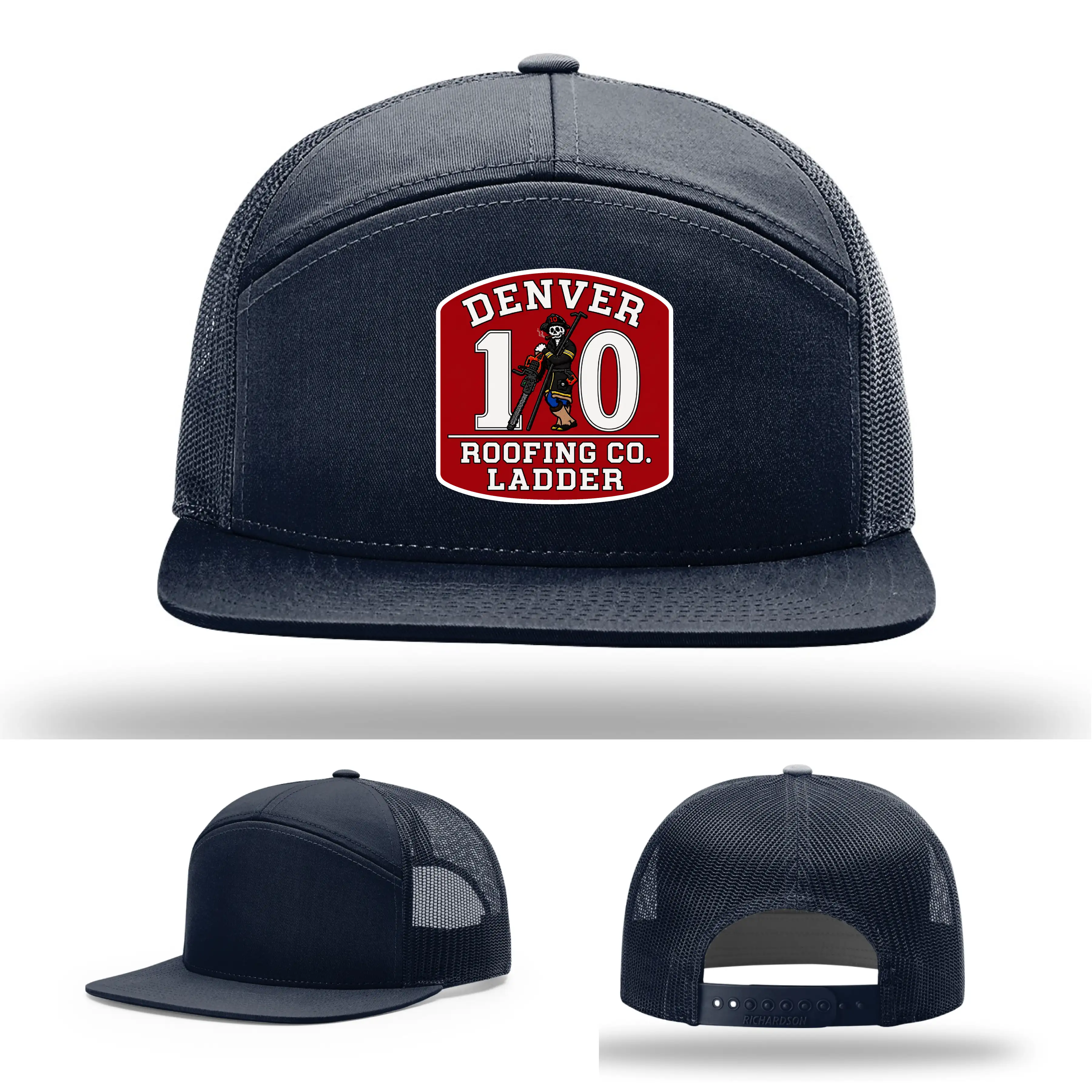 Ladder 10 leather patch hat for Denver firefighters