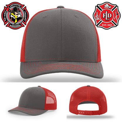 Firehouse ready Lafayette firefighter hat with authentic patch