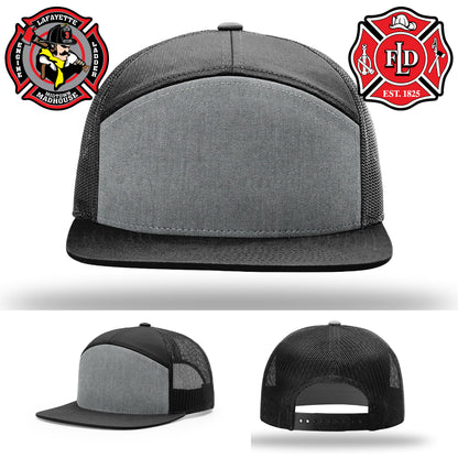 Lafayette firefighter leather patch hat designed for daily wear