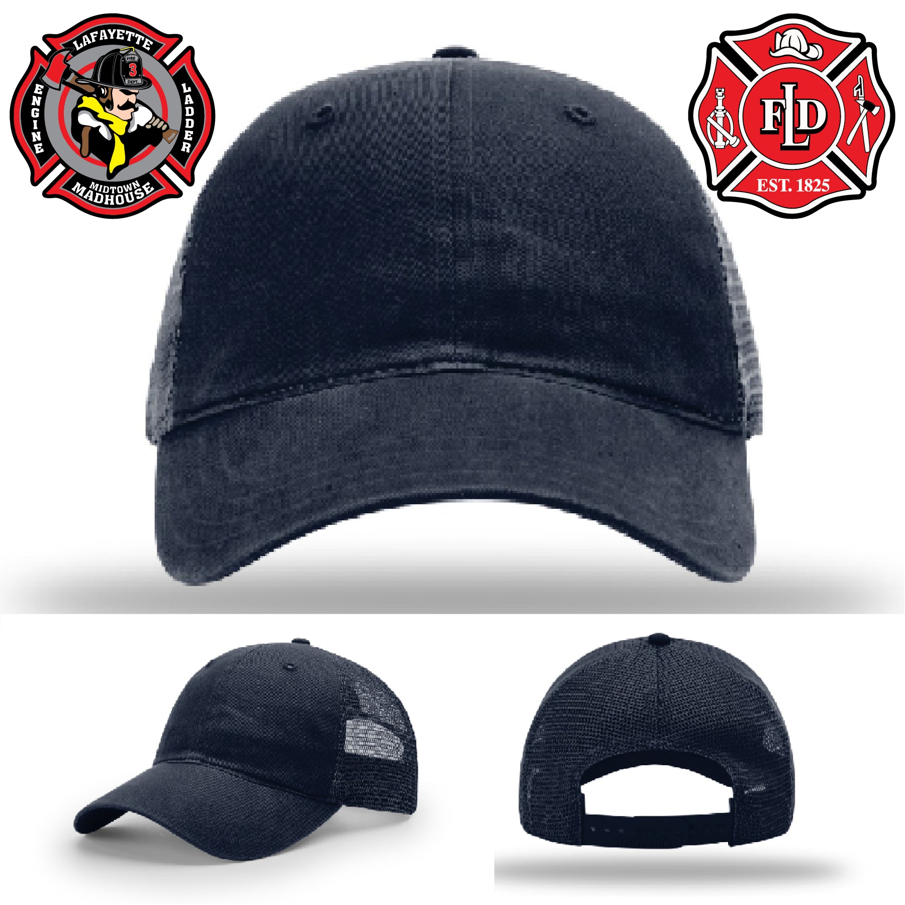 Leather firefighter hat showing Lafayette fire department heritage