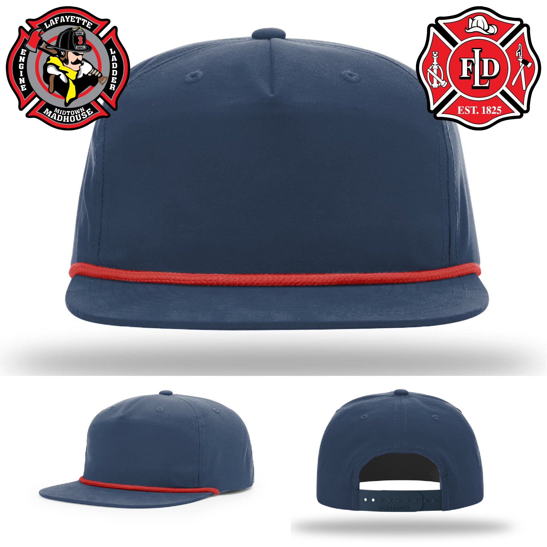 Custom firefighter hat for Lafayette firehouse pride and tradition