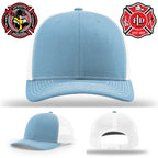 Custom Lafayette firefighter hat designed with full grain leather