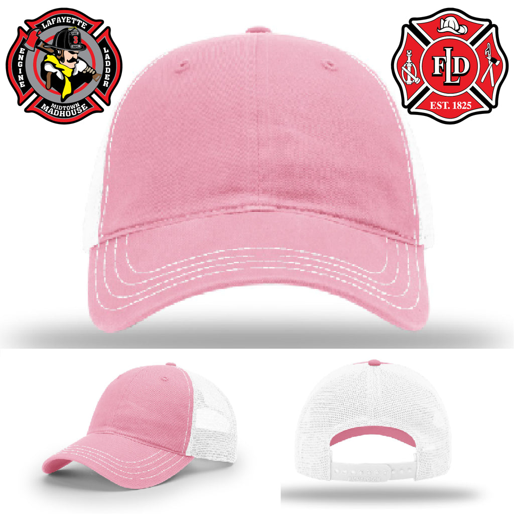 Lafayette firefighter hat crafted with engraved fire department design