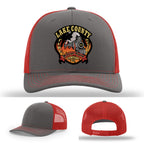 Lake County firefighter hat featuring Station 82 patch