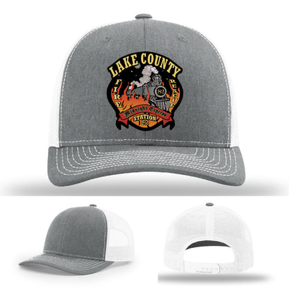Firehouse pride hat for Lake County Station 82 firefighters