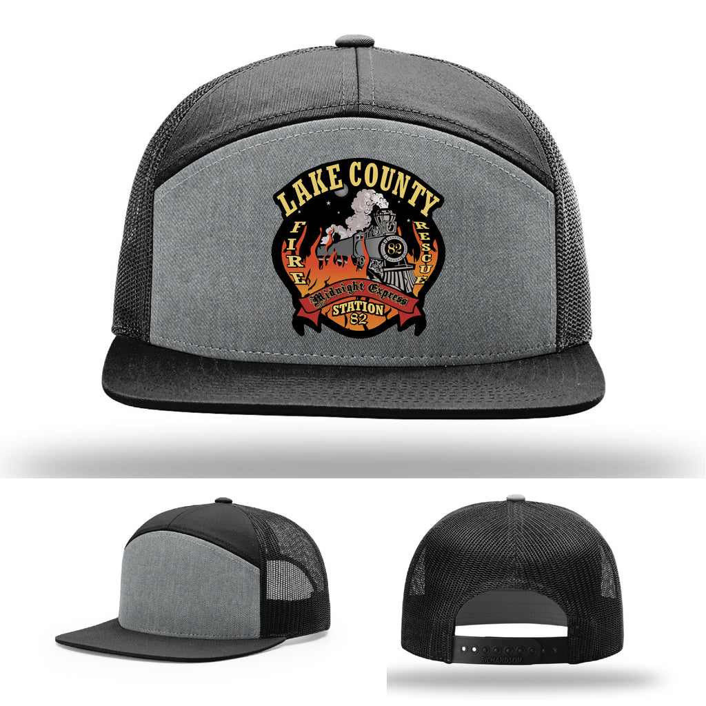 Lake County Station 82 hat with detailed leather patch