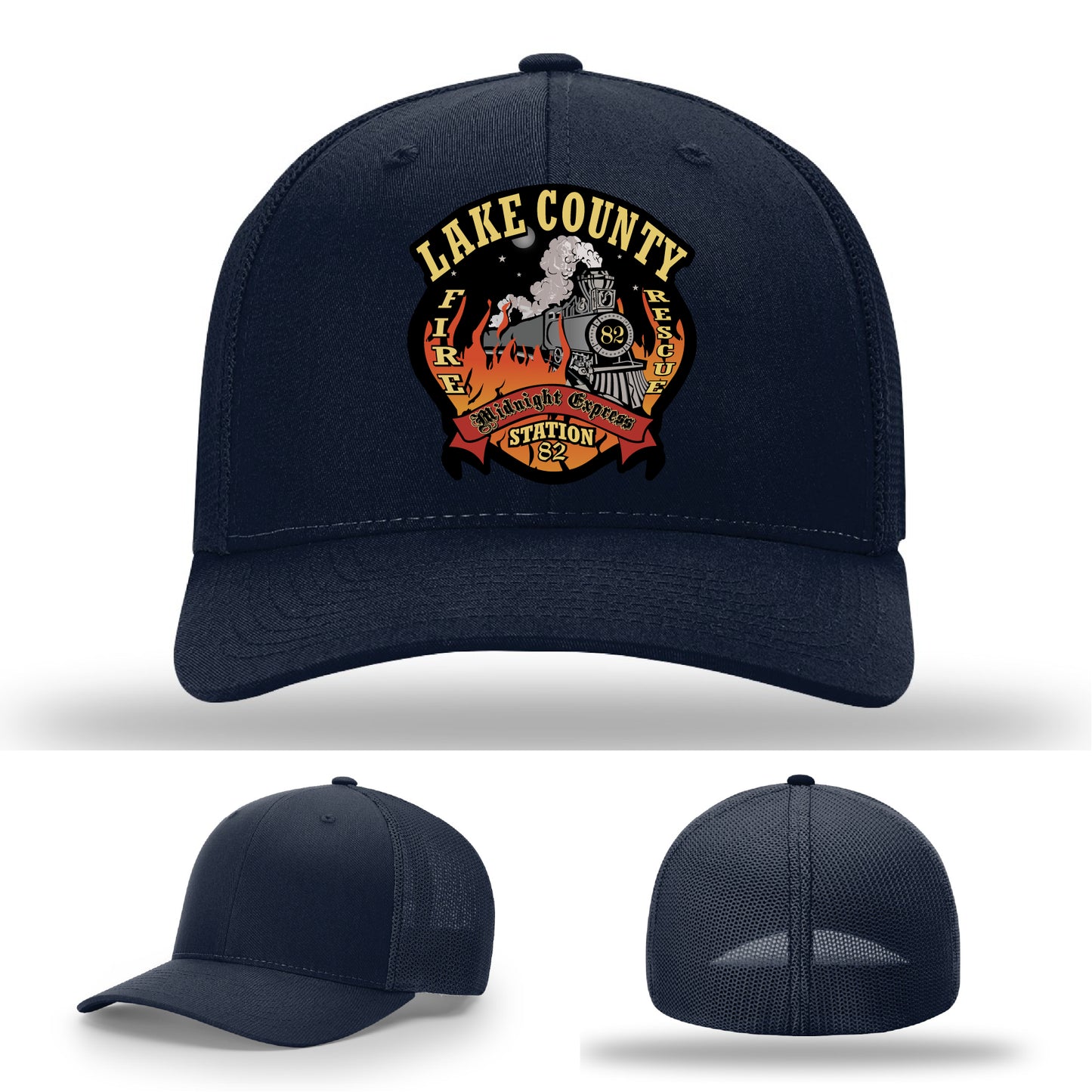 Lake County Station 82 patch hat for firefighters