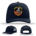 Leather patch firefighter hat representing Station 82