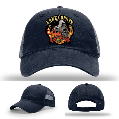 Lake County Station 82 firefighter hat custom design