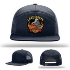 Station 82 leather patch hat for Lake County firefighters