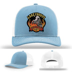 Custom hat with Lake County Fire Department Station 82 patch