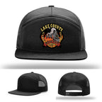Firefighter hat featuring Station 82 leather patch design