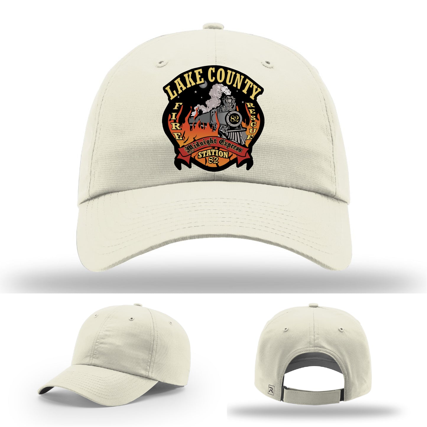 Lake County Fire Department Station 82 custom firefighter gear hat