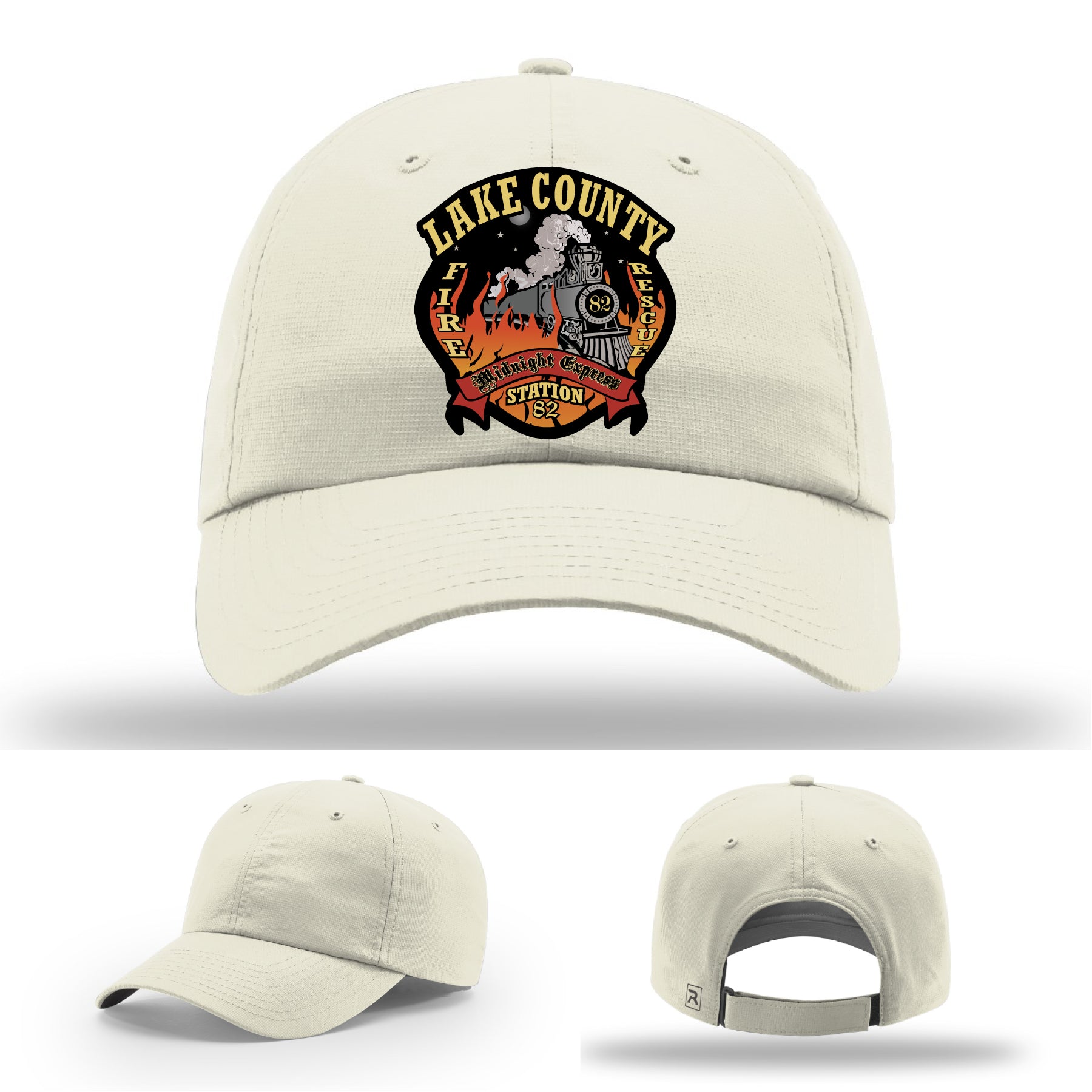Lake County Fire Department Station 82 custom firefighter gear hat