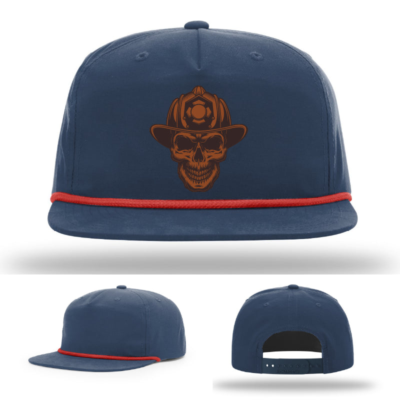 Firefighter station hat variant showing Leatherhead leather patch