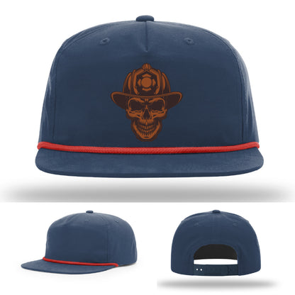 Firefighter station hat variant showing Leatherhead leather patch
