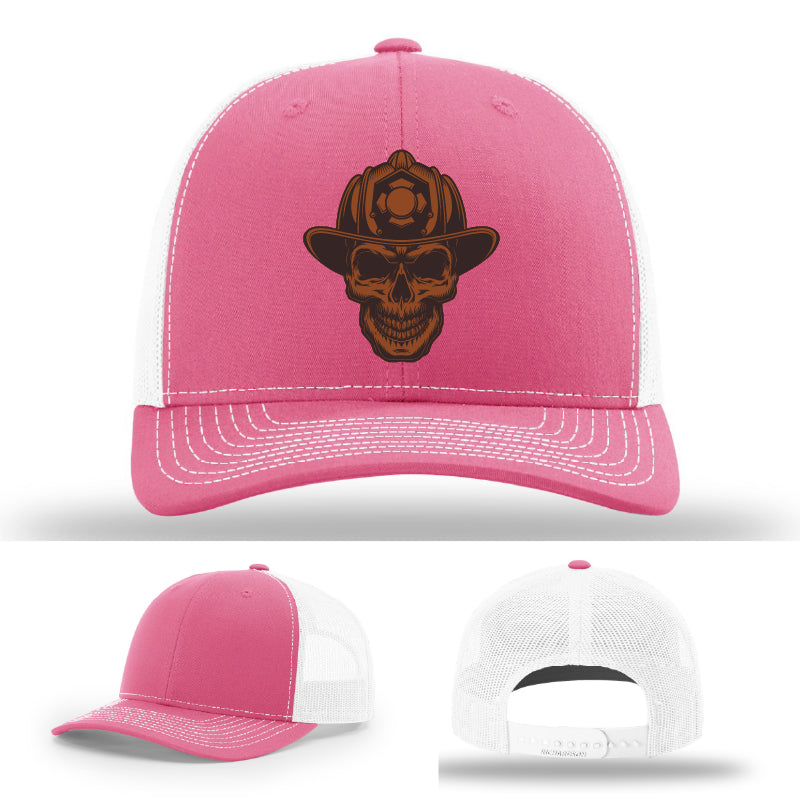 Firefighter lifestyle hat variant with Leatherhead skull patch front