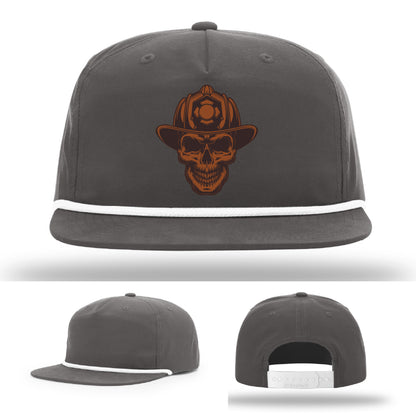 Leatherhead firefighter hat variant with professional skull emblem