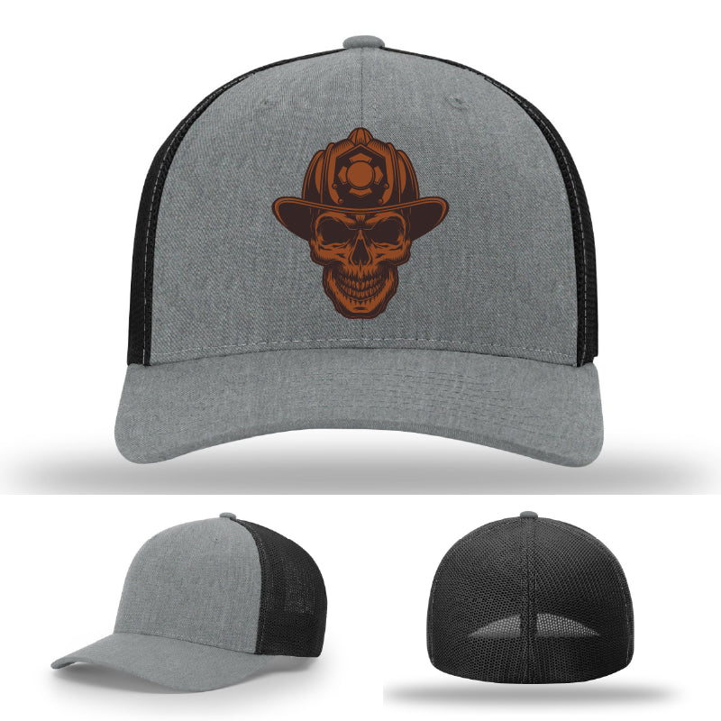 Firefighter hat variant showing customizable Leatherhead skull patch