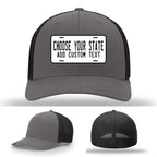 Custom hats with license plate patches for every state