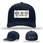 Custom hats with license plate patches for departments