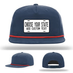 Leather patch hats available in all fifty state designs