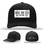 Richardson hats with full color license plate leather patches