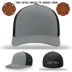 Blank firefighter hat featuring two customizable patches