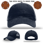 Custom firefighter hat blank with two patch customization shapes