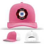 Custom firefighter hat featuring single Maltese Cross patch