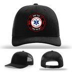 Hat featuring single Maltese Cross patch sample