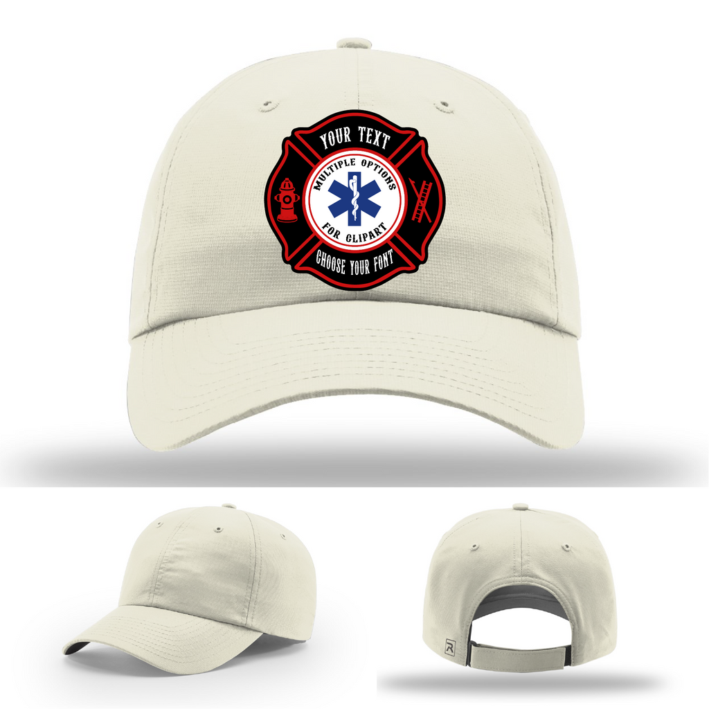 Hat displayed with Maltese Cross leather patch example